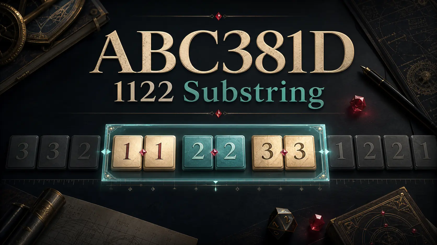 AtCoder 🟡 ABC381D 1122 Substring