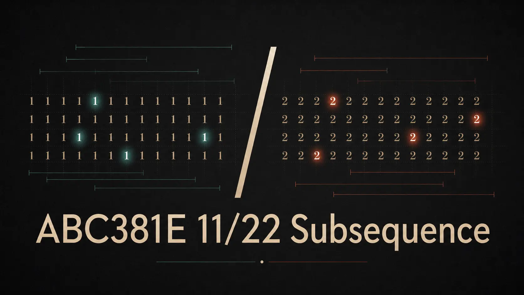 AtCoder 🟢 ABC381E 11/22 Subsequence