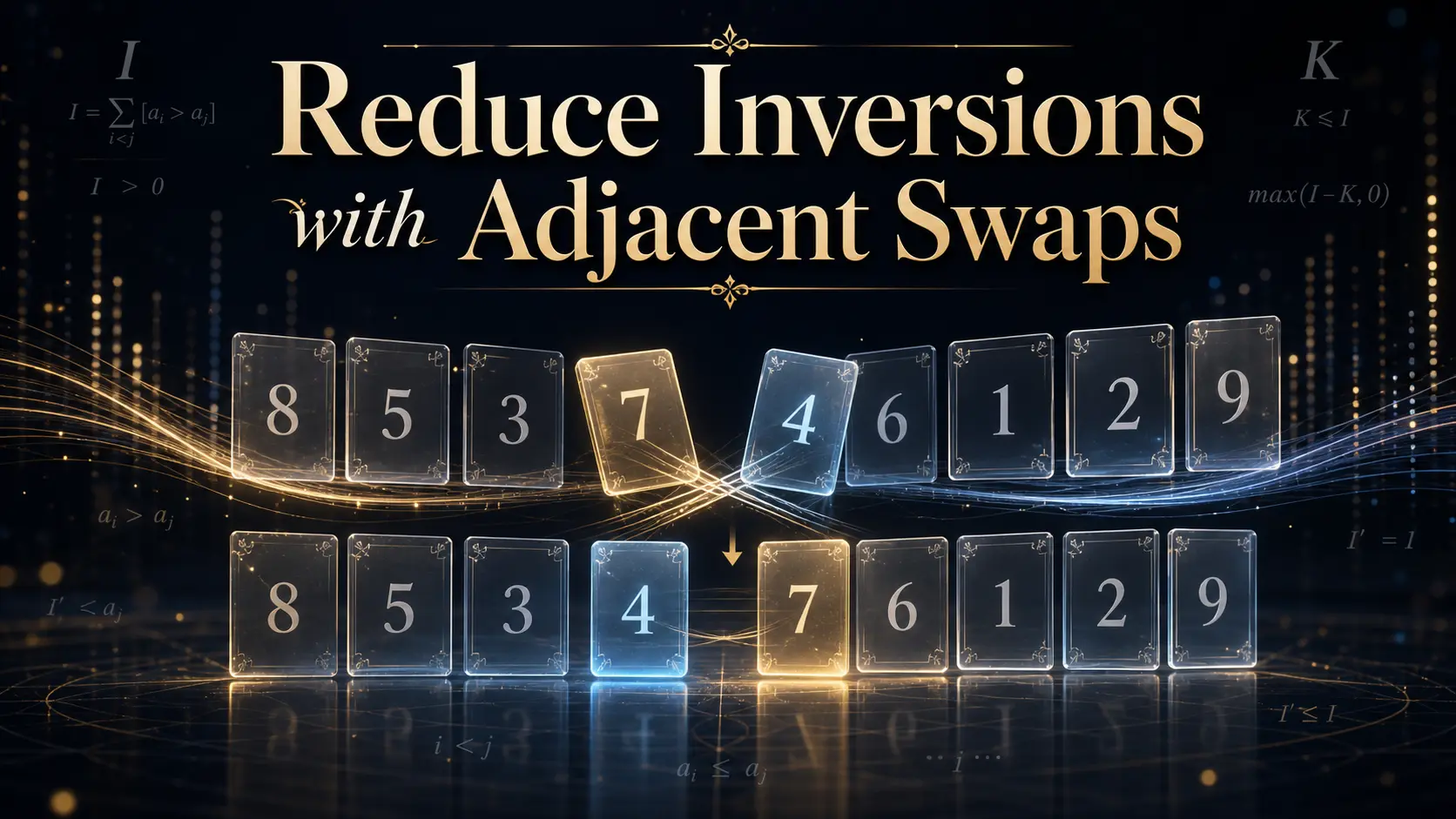 AtCoder 🌈 AWC0064E Reduce Inversions with Adjacent Swaps